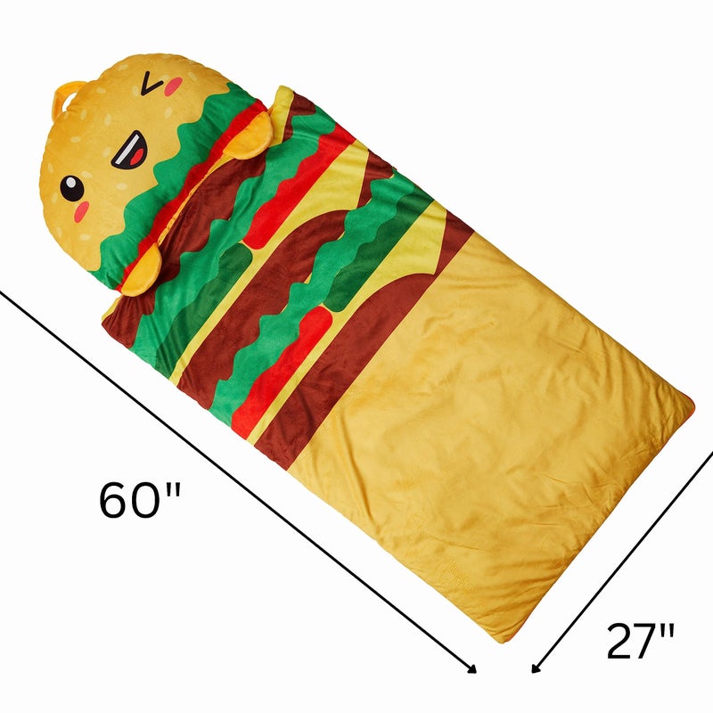 Unicorns & Robots Nap Buddy Sleeping Bag for Kids, Convertible Sleeping Bag for Boys and Girls, Oeko TEX Certified, Travel Sleeper for Children, Hamburger - Image 2
