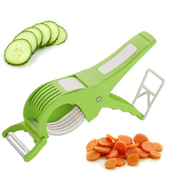 Awadh Vegetable Chopper Veg Cutter Bhindi Chilli Cutter Multi Cutter 2 in 1 Peeler Plastic - Image 5