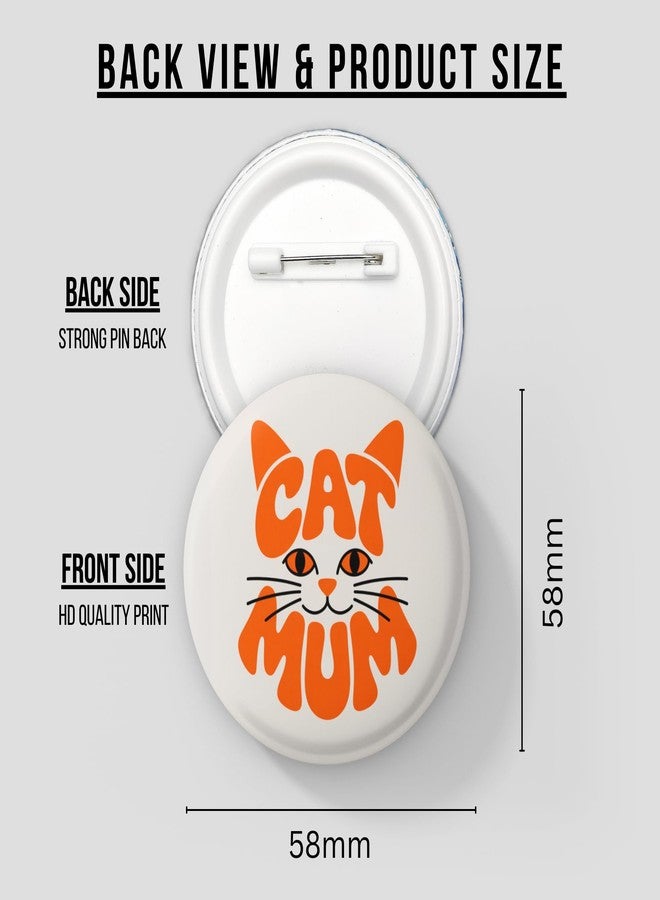 TRAVULLS Funny Cat Button Badges - Set of 5 Cute & Sarcastic Cat Pins for Cat Lovers, Backpack or Jacket - Gift for Cat Moms, Teens & Pet Owners - Image 2