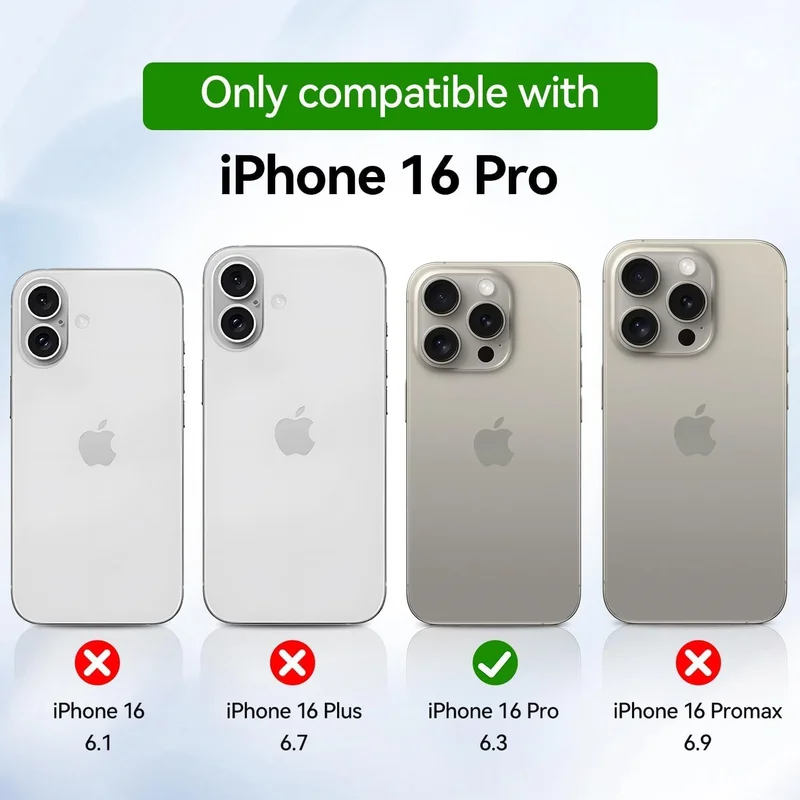 بلو بيك جراب BluePeak لهاتف iPhone 16 Pro - غطاء شفاف من جل السيليكون الرقيق (شفاف)