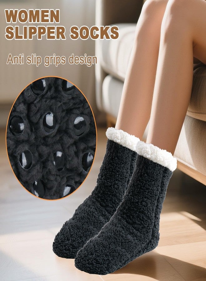 سي ان او ام جي جوارب نسائية من الصوف الناعم، زوجان، جوارب شيربا مانعة للانزلاق، جوارب شتوية دافئة وناعمة، جوارب مريحة من الصوف المقاوم للانزلاق، جوارب عيد الميلاد - Image 5