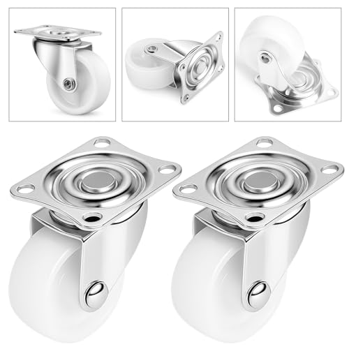 HOWDIA 1" Small Caster Wheels Swivel Casters Trolley Wheels for Furniture Project Cart, Industrial Casters Single Wheel with Rubber Base Ball Bearing Heavy Duty(12 Pack) - Image 3