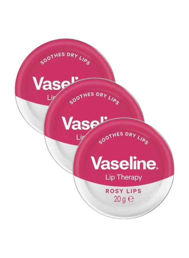 فازلين مرطب شفاه وردي للعناية بالشفاه، 20 غرام، عبوة من 3 قطع - Image 1