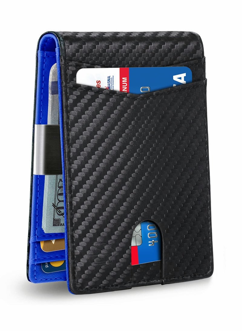 KASTWAVE Wallet for Men Slim Larger Capacity with 12 Slots RFID Blocking Men's Minimalist Money Pocket Bifold Leather ID Window Gift Box - Image 1