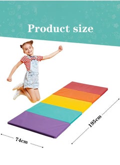 Garlo Tumbling Mat – Gymnastics Mat, Easy to Clean Gym Mat, Sturdy, Foldable Tumbling Mat for Kids, Padded, Lightweight, Portable, Carrying Han  - Image 2