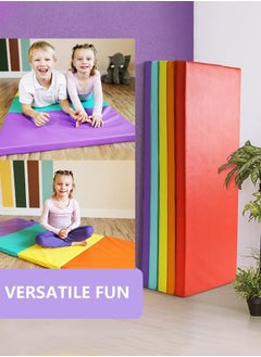 Garlo Tumbling Mat – Gymnastics Mat, Easy to Clean Gym Mat, Sturdy, Foldable Tumbling Mat for Kids, Padded, Lightweight, Portable, Carrying Han  - Image 3
