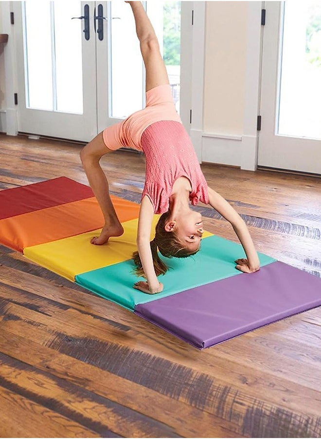 Garlo Tumbling Mat – Gymnastics Mat, Easy to Clean Gym Mat, Sturdy, Foldable Tumbling Mat for Kids, Padded, Lightweight, Portable, Carrying Han  - Image 4