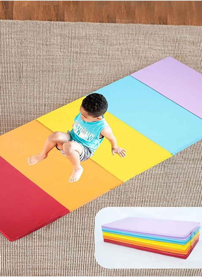 Garlo Tumbling Mat – Gymnastics Mat, Easy to Clean Gym Mat, Sturdy, Foldable Tumbling Mat for Kids, Padded, Lightweight, Portable, Carrying Han  - Image 5