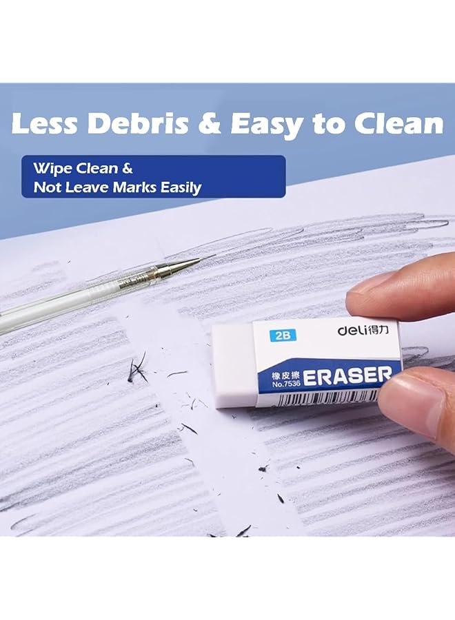 إيروريكس مجموعة أقلام رصاص ميكانيكية مكونة من 4 قطع أقلام رصاص شفافة بقياس 0.3 و0.5 و0.7 و0.9 مم مع 4 علب من رصاص قلم رصاص HB وممحاة أوتوماتيكية وقلم رصاص للرسم والرسم، أدوات مدرسية للكتابة والرسم - Image 4