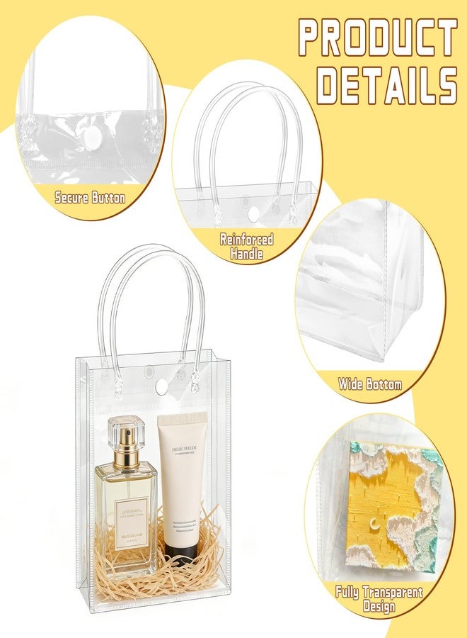 BadenBach 24 PCS Clear Gift Bags with Handles, 5.1 x 5.9 x 2.8 Inch Small Clear Plastic Party Favor Bag Transparent Goodie Tote Bag Gift Wrap Bags Bulk for Wedding Baby Shower Birthday Mother's Day - Image 3