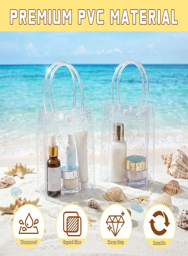 BadenBach 24 PCS Clear Gift Bags with Handles, 5.1 x 5.9 x 2.8 Inch Small Clear Plastic Party Favor Bag Transparent Goodie Tote Bag Gift Wrap Bags Bulk for Wedding Baby Shower Birthday Mother's Day - Image 4