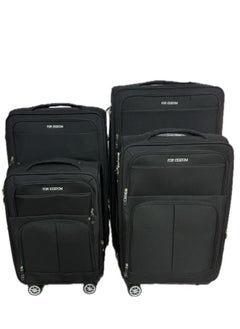 Generic 4 Piece Travel Bag Set Black Acrylonitrile Butadiene Styrene (ABS)  - Image 1
