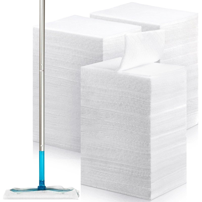 Hoolerry 300 Count Dry Sweeping Cloths Dry Mop Refills Sweeper Dusting Cloths Disposable Duster Refills Floor Mop Pads 1181 x 866 inch