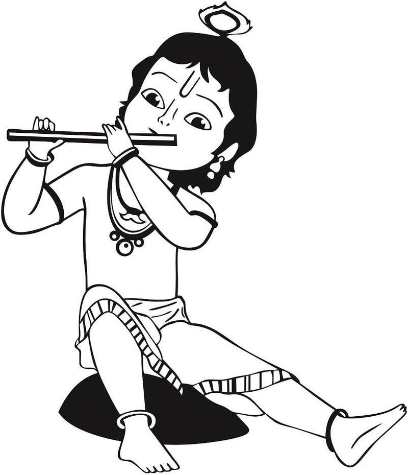 Asmi Collection Asmi PVC Wall Sticker of Lord Krishna - Image 1