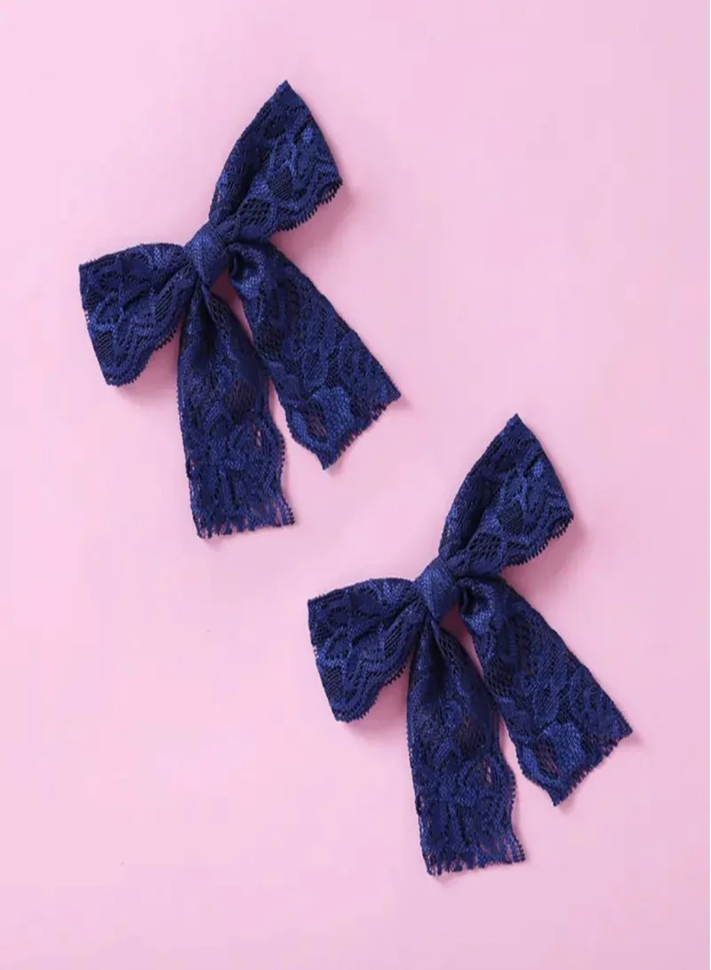 Lion Llama Lace Bow Hair Clip Set for Women & Girls | Elegant & Stylish Hair Accessories | Soft Lace Barrettes for All Hair Types & Occasions