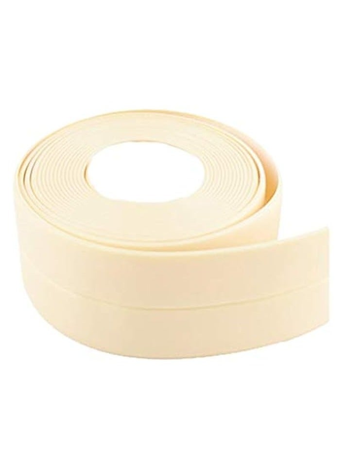 erorex Caulk Strip, Self-Adhesive Sealing Tape PVC Waterproof Decorative Sealant for Kitchen, Bathroom, Shower Edge, Beige - Image 2