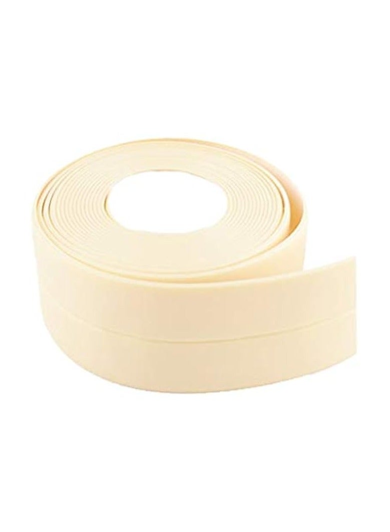erorex Caulk Strip, Self-Adhesive Sealing Tape PVC Waterproof Decorative Sealant for Kitchen, Bathroom, Shower Edge, Beige - Image 1