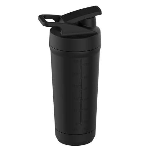 MuscleBlaze Stainless Steel Gym Shaker Pro (Black, 700ml) - Image 3