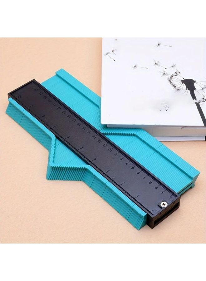 6.5 Inches Red Contour Tracer Arc Scale Woodworking Angle Gauge for Measuring Irregular Curves - Image 5