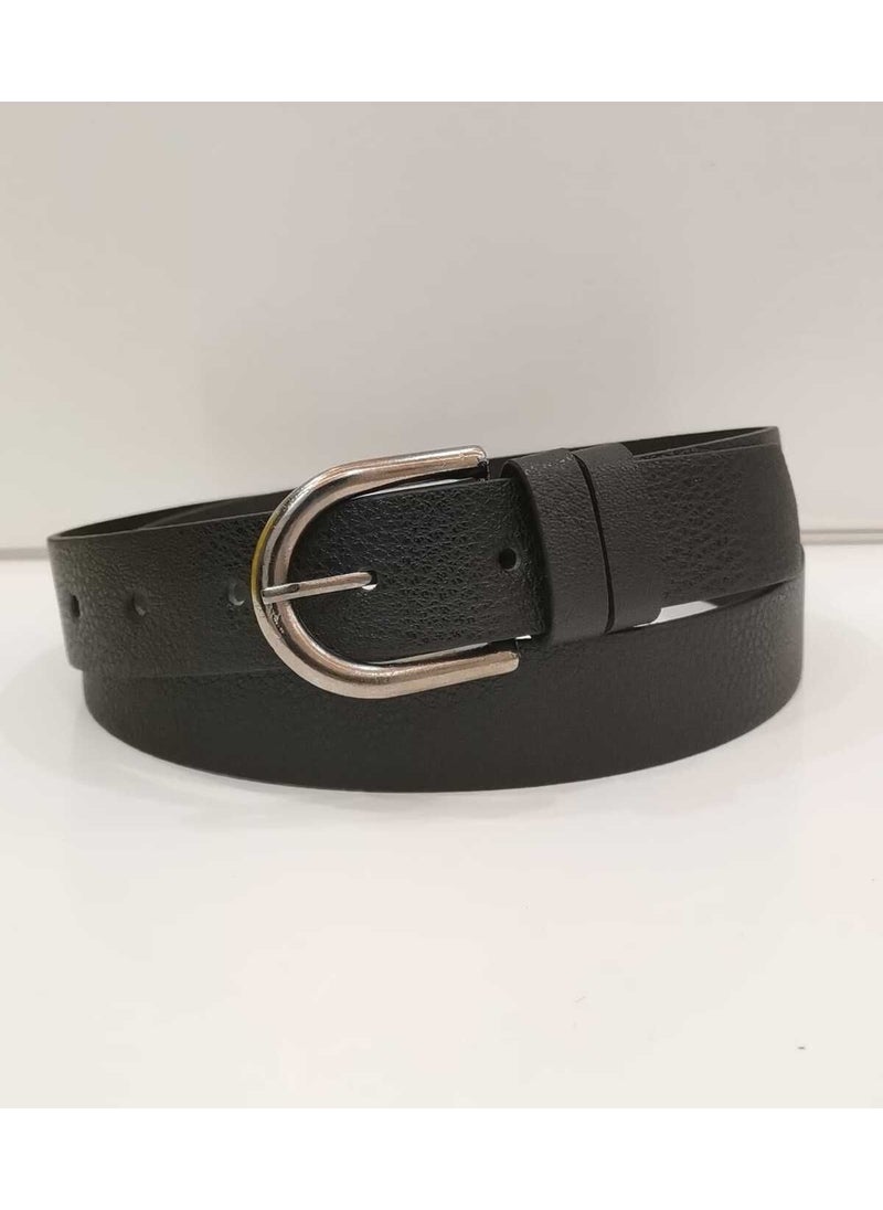 Tekno Trust - Black Women's Belt Black-Tan-White 3 Colors Width 3.cm Artificial Leather - Image 1