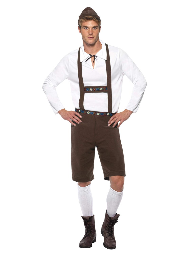 Smiffys Bavarian Man Costume, Brown, L - US Size 42"-44" - Image 2