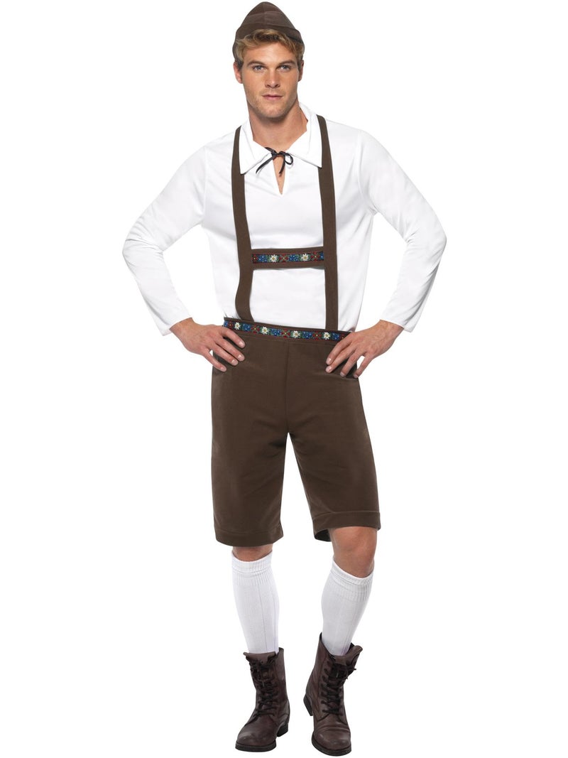 Smiffys Bavarian Man Costume, Brown, L - US Size 42"-44" - Image 4
