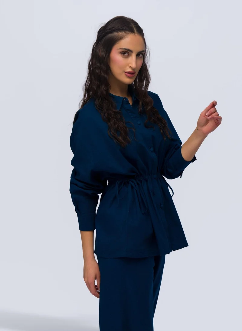 كياني Drawstring Linen Shirt