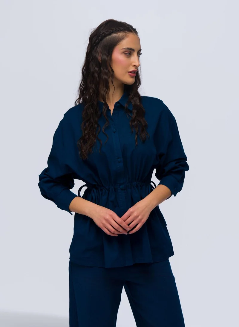 كياني Drawstring Linen Shirt