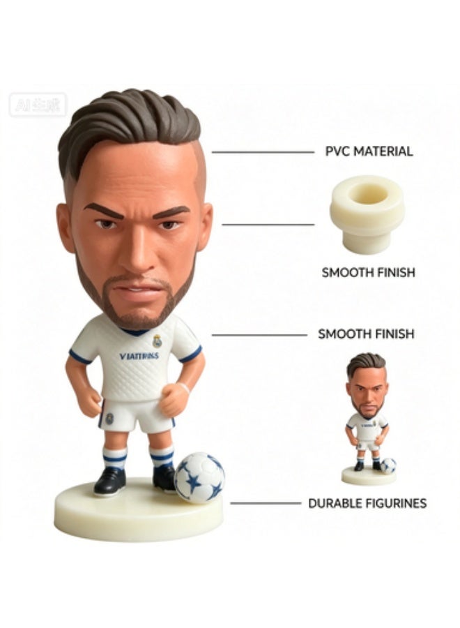 Neymar Career Themed Q-Version PVC Figurine Gift Set - 5 Figures with Ball & Trophy - Image 1