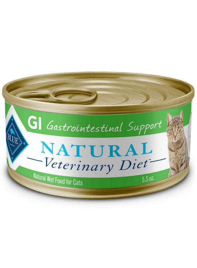 Blue Buffalo Natural Veterinary Diet GI Gastrointestinal Support Wet Cat Food, Veterinarian's Prescription Required, Chicken, 5.5-oz. Cans (24 Count) - Image 1