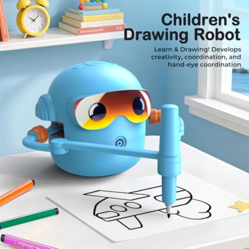 Drawing Robot: Blue Card-Based Smart Drawing Robot - Fast Card Recognition Early Education Toy for Kids 3-8, Multi-Dimensional Learning, Safe Child-Friendly Design - Image 2