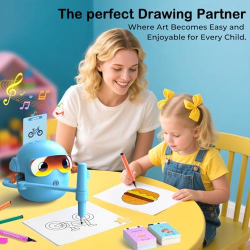 Drawing Robot: Blue Card-Based Smart Drawing Robot - Fast Card Recognition Early Education Toy for Kids 3-8, Multi-Dimensional Learning, Safe Child-Friendly Design - Image 5