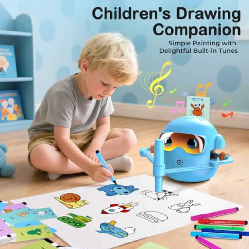 Drawing Robot: Blue Card-Based Smart Drawing Robot - Fast Card Recognition Early Education Toy for Kids 3-8, Multi-Dimensional Learning, Safe Child-Friendly Design - Image 3