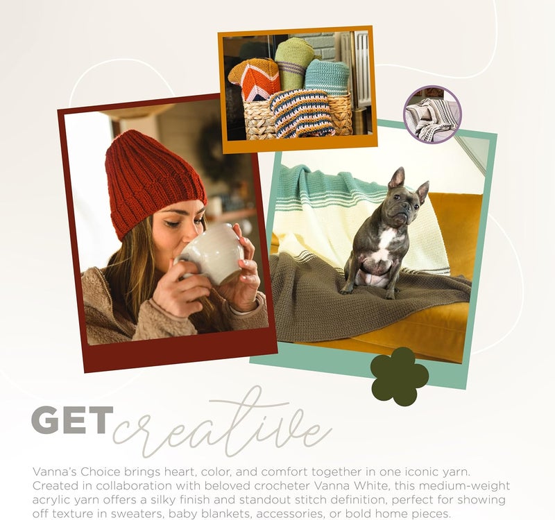 Lion Brand Yarn Vanna's Choice Yarn in Grey Marble - 1 Skein - Image 5