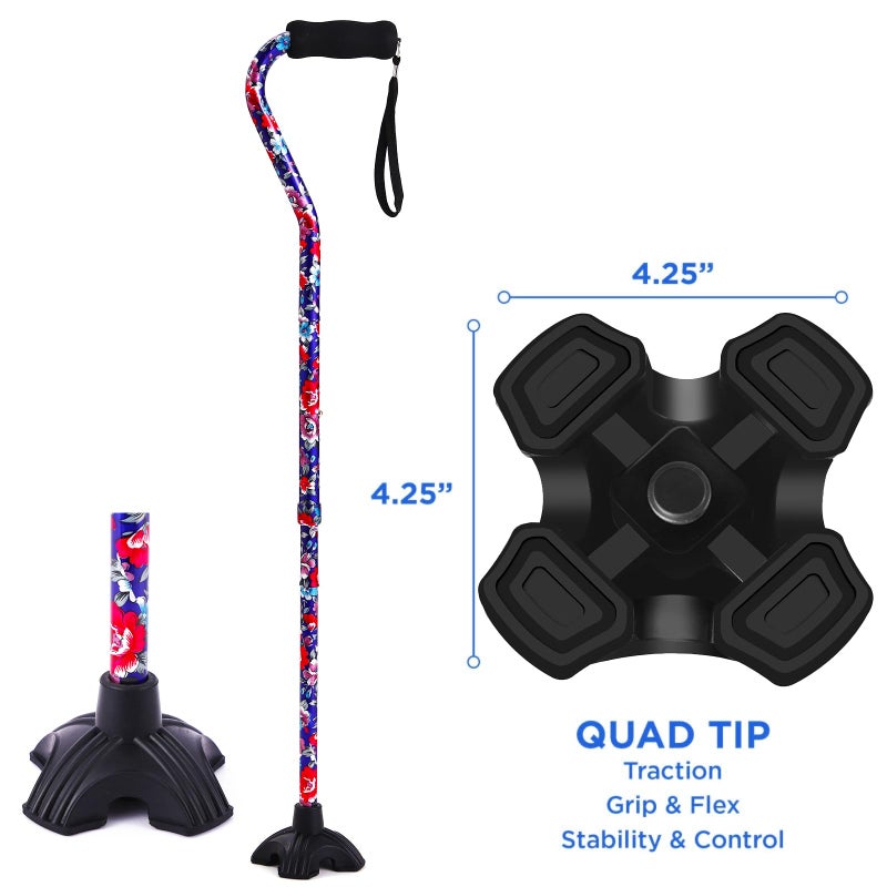 LIXIANG Elegant Walking Cane for Women, Foldable & Adjustable Cane for Seniors with Self-Standing Tip | Lightweight Mobility Aid for Stability & Balance Support - Image 2