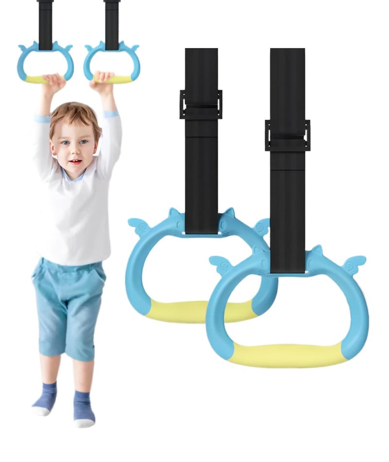 OXYGLOBE 2 Pcs Gymnastic Rings, Gymnastics Rings Hanging Exercise Equipment Gymnastics Equipment Adjustable Gymnastic Ring Exercise Equipment for Home Fitness Equipment Suitable for Boys and Girls - Image 1
