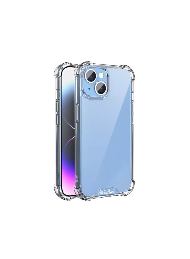 جراب King Kong Armour الشفاف المضاد للصدمات لهاتف iPhone 15 - جراب حماية شفاف رفيع من مادة TPU - Image 1