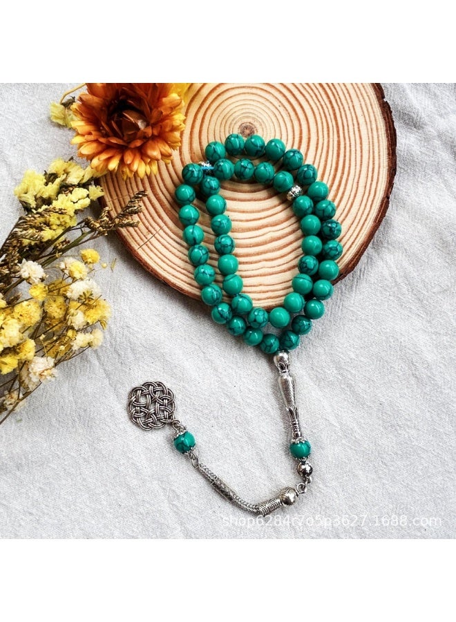 NIBEMINENT 45 Muslim Prayer Beads Green/8mm 