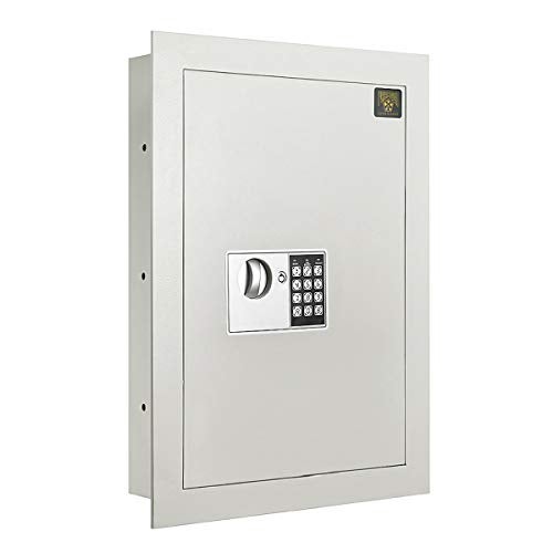 Paragon Lock & Safe In-Wall Safe with Keypad and 2 Manual Override Keys - Protect Money, Jewelry, and Passports at Home or Business by Paragon Safes (White) - Image 1