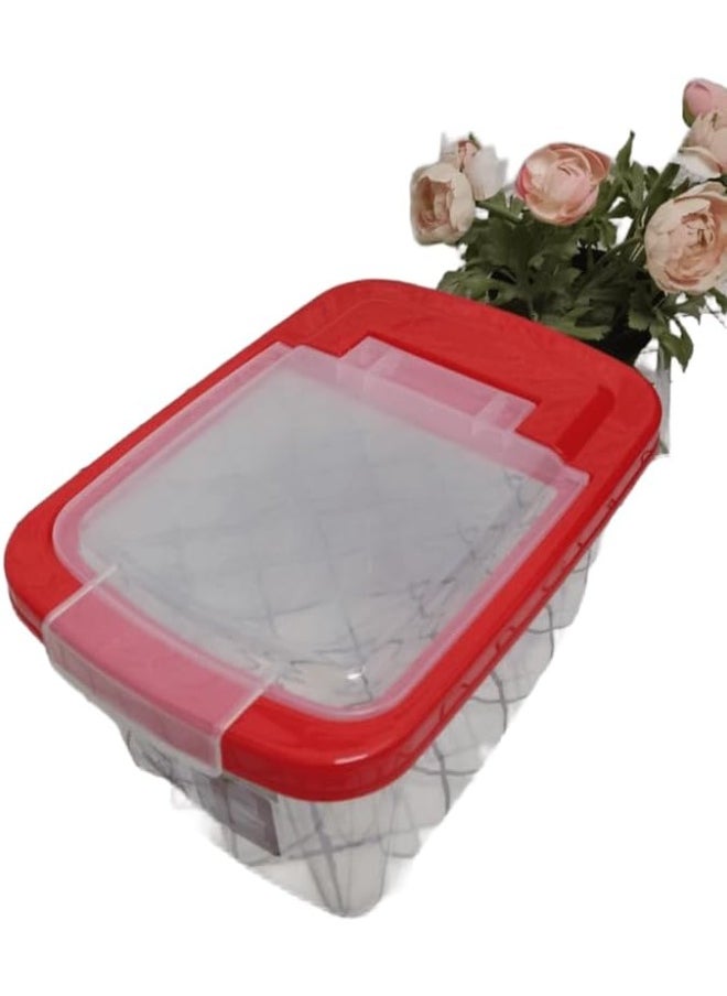 Generic - Rice storage box with wheels - easy to move and open + measuring cup included P - Image 1