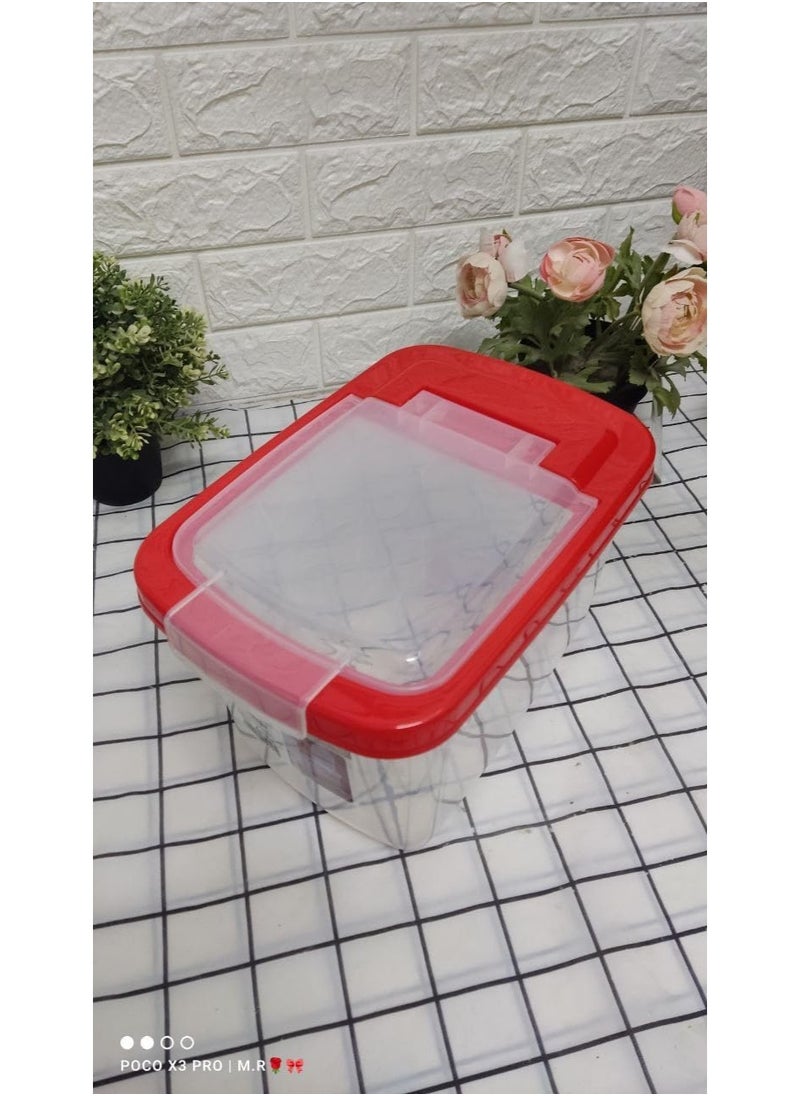 Generic - Rice storage box with wheels - easy to move and open + measuring cup included P - Image 1
