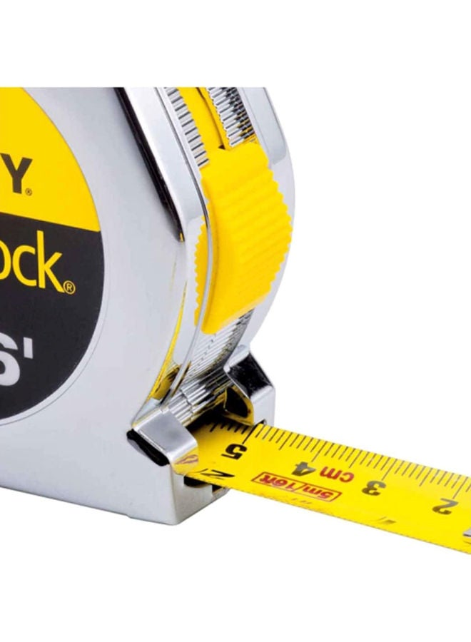NIBEMINENT Power Lock Measuring Tape Silver/Black/Yellow 5meter - Image 2