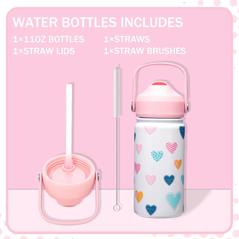Oruiji Kids Bento Lunch Box with 6 Compartments Girls Lunch Box with Lunch Bag,Stainless Steel Water Bottle,Ice Pack & Utensils Set,Birthday Gifts for Ages 3-12 Back to School Toddler Girls - Image 5