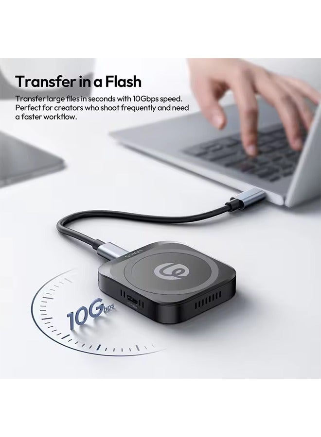 يولانزي علبة Ulanzı MA55 المغناطيسية 10 جيجابت في الثانية M.2 NVMe SSD سعة تخزين 2 تيرابايت احترافية مع مروحة تبريد لـ USB 3.2 الجيل الثاني / الجيل الأول / USB 2.0 / USB 1.1 - Image 1