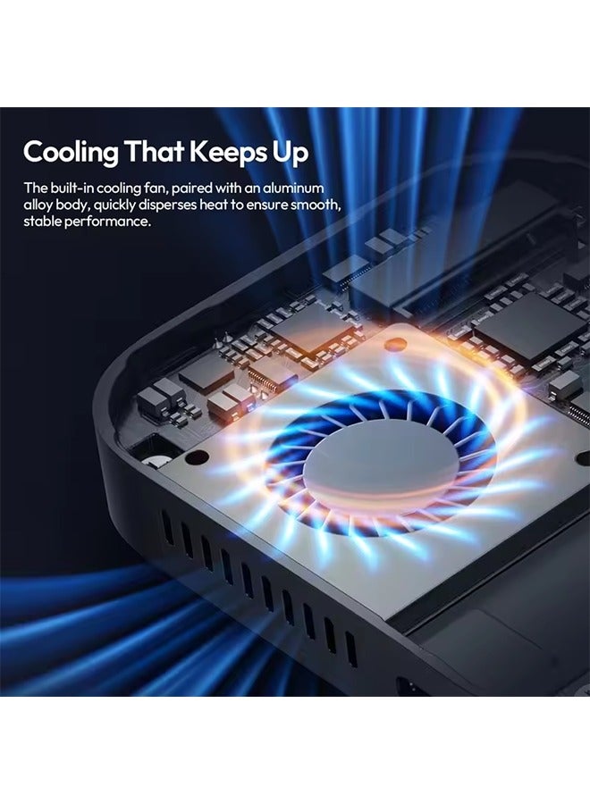 يولانزي علبة Ulanzı MA55 المغناطيسية 10 جيجابت في الثانية M.2 NVMe SSD سعة تخزين 2 تيرابايت احترافية مع مروحة تبريد لـ USB 3.2 الجيل الثاني / الجيل الأول / USB 2.0 / USB 1.1 - Image 3