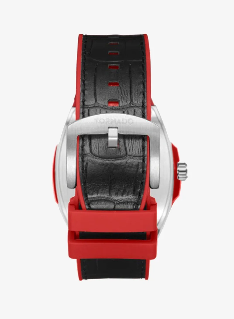 Tornado  Men's Leather Analog Display Watch T25001-SLBBR - 44mm for Men | Best Price UAE