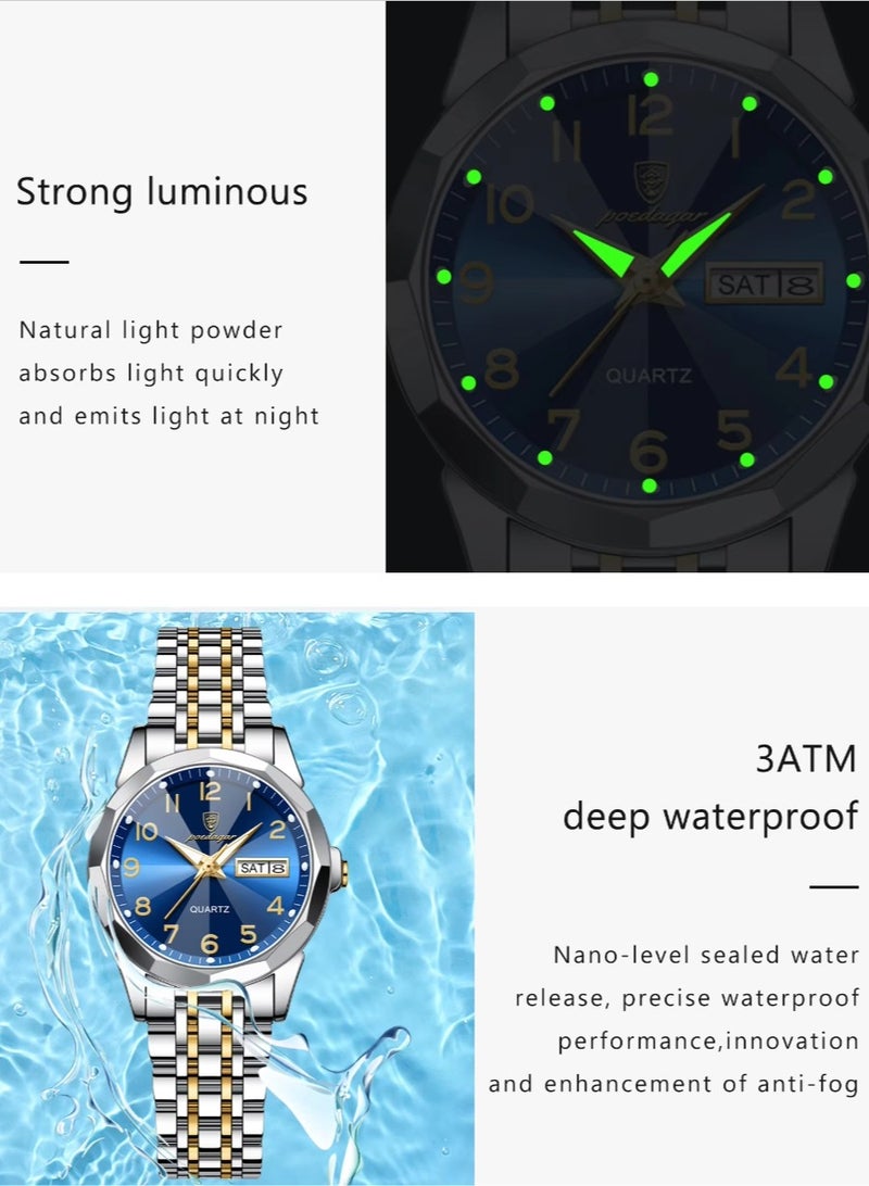 POEDAGAR Women Watch, Waterproof Luminous Women's Watch Quartz，Women's Wrist Watches 27mm - Image 5