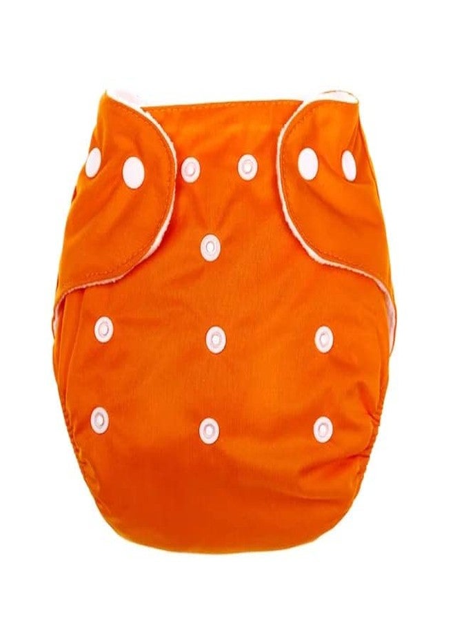 KETKAR Cloth Diaper Washable Reusable One Size Adjustable for Baby, 1 Diaper_Orange - Image 1