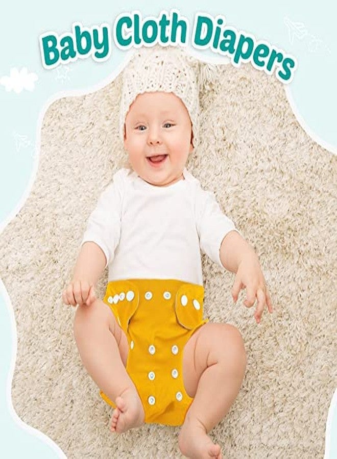 KETKAR Cloth Diaper Washable Reusable One Size Adjustable for Baby, 1 Diaper_Orange - Image 4