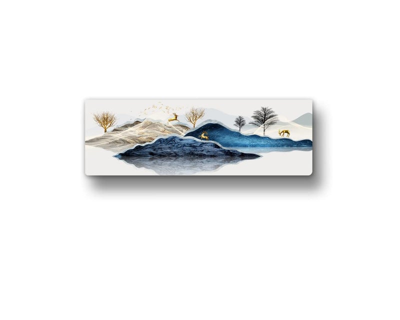 Shreeshann Polyester Deer New Printed Air Conditioning Dust Cover Folding Designer Ac Cover For Indoor Split Ac 1.5 Ton (97 X 31 X 21 .5Cm ) - Image 1